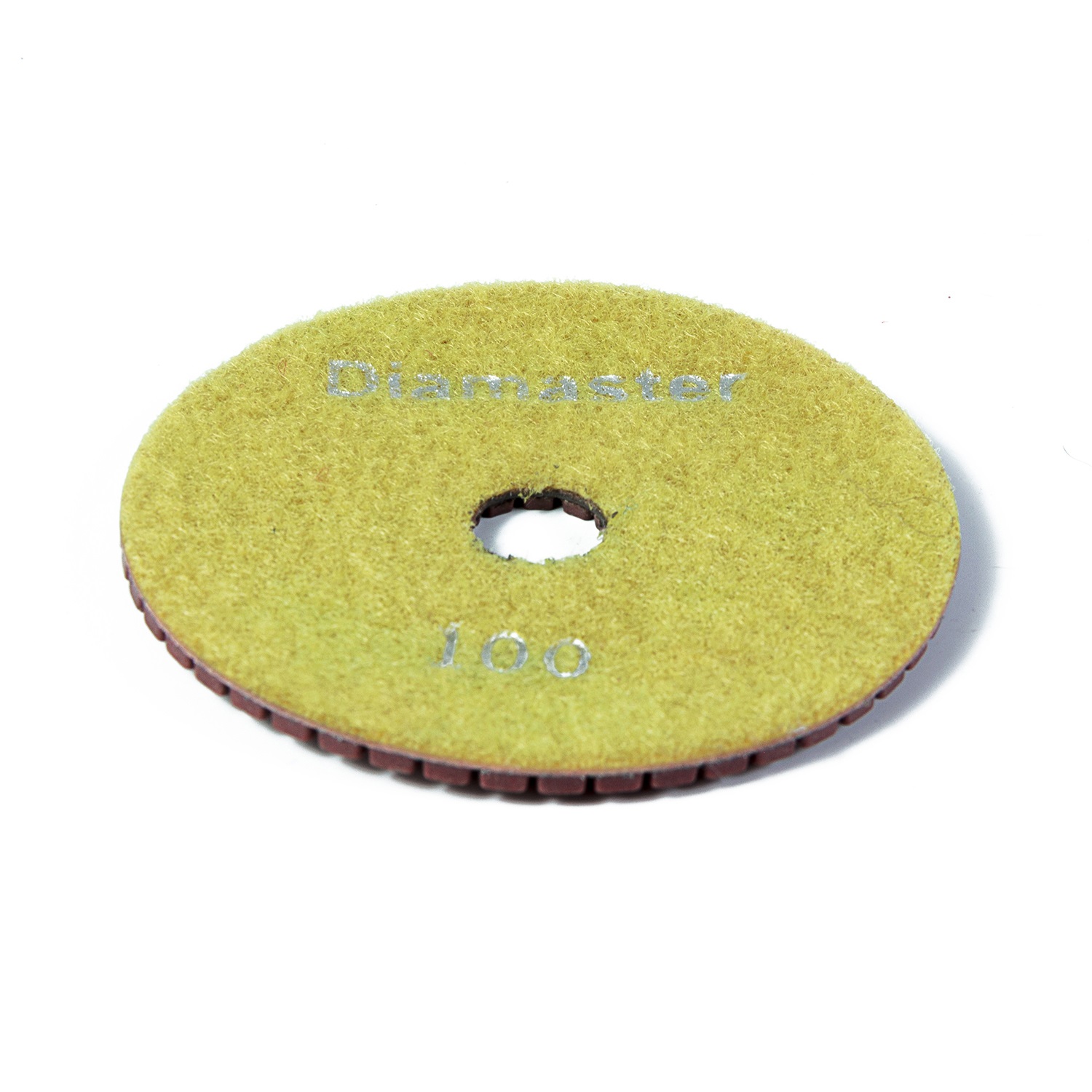 Алмазный гибкий шлифовальный круг (АГШК) DIAMASTER 100*2 №100 бетон желтый