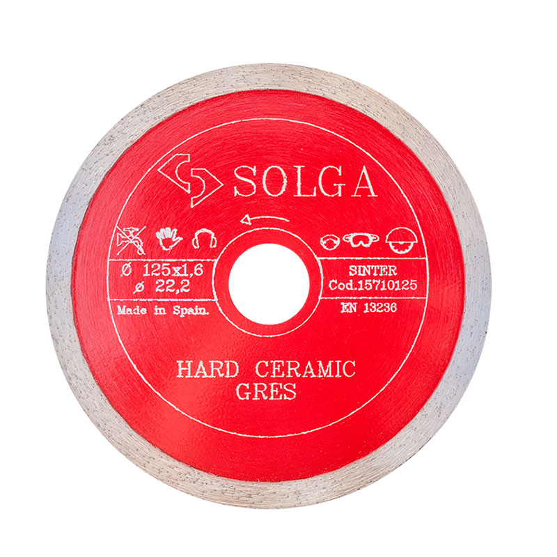 Диск алмазный Solga Diamant HARD CERAMICS сплошной (керамогранит) 125x22,23 мм