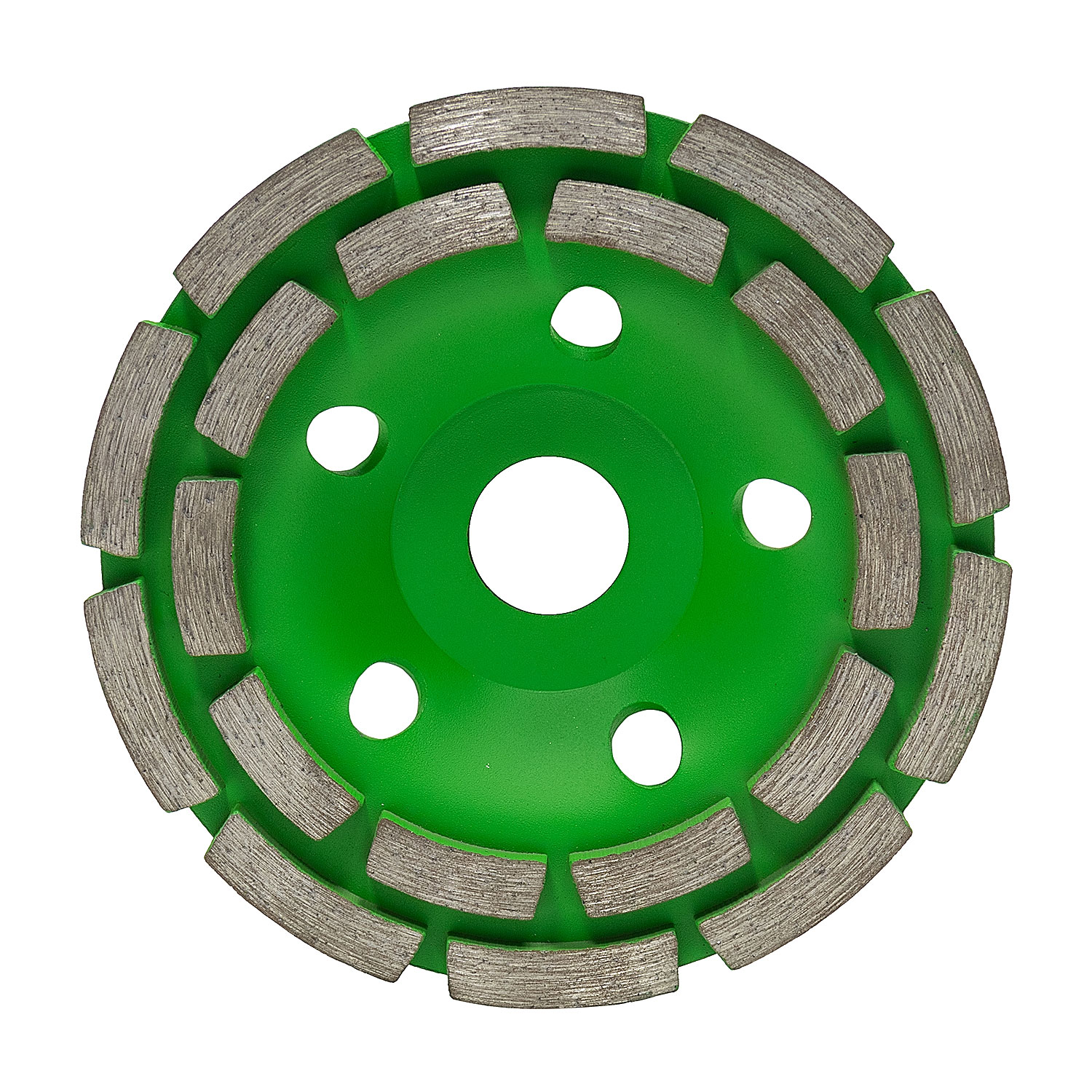 Алмазная шлифовальная чашка по бетону Diamaster GreenLux 125мм (22,2) 2-рядный/спекание