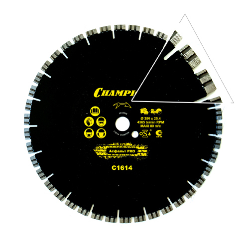 Диск алмазный Champion асфальт PRO 350/25,4/10 Asphalt Runner