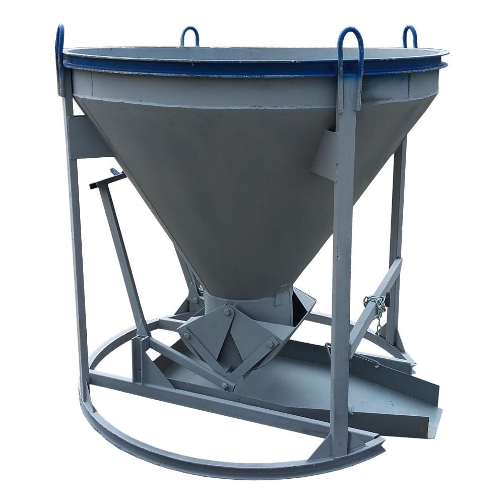 Бадья для бетона TOR «Рюмка» 1,5 (БН-1,5) Pro, с лотком 600х1500 мм