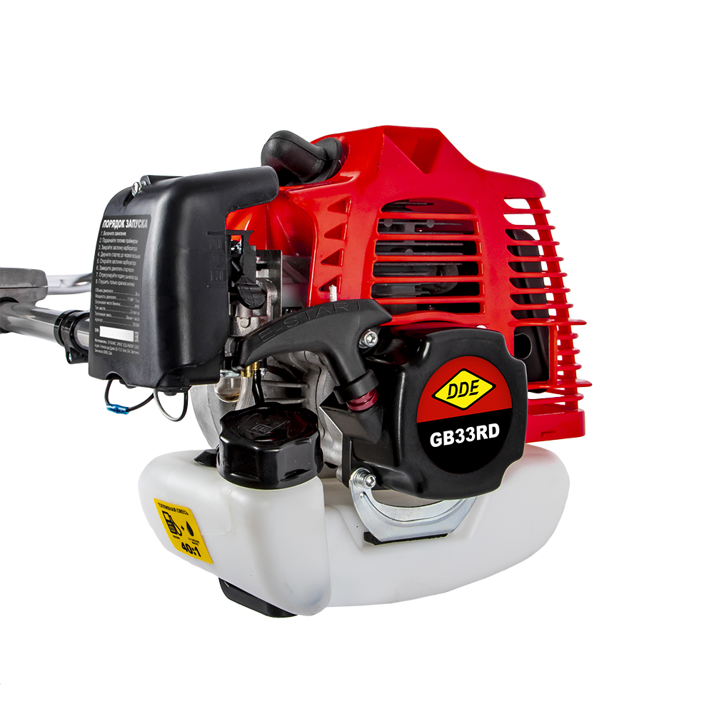 Триммер бензиновый DDE GB 33RD (1,3 кВт/1,8 л. с., 33 куб. см, руль, тр. головка+диск, 6,5 кг)(1,3 кВт/1,8 л. с., 33 куб. см, руль, тр. головка+диск, 6,5 кг)