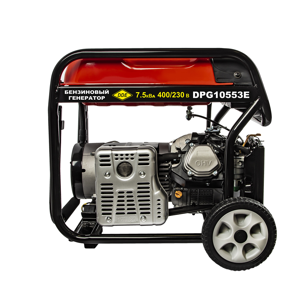 Генератор бензиновый DDE DPG10553E (1+3ф 7,5/8,5 кВт бак 25 л 94 кг дв-ль 16 л.с. элстарт)(1+3ф 7,5/8,5 кВт бак 25 л 94 кг дв-ль 16 л.с. элстарт, тр. уст-во)
