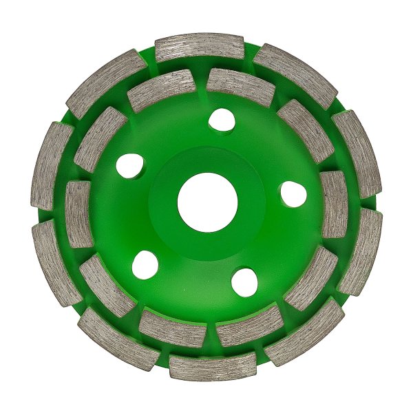 Алмазная шлифовальная чашка по бетону Diamaster GreenLux 125мм (22,2) 2-рядный/спекание