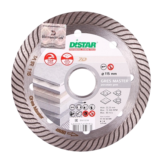 Диск алмазный Distar 1A1R 115x1,4x10x22,23 Gres Master