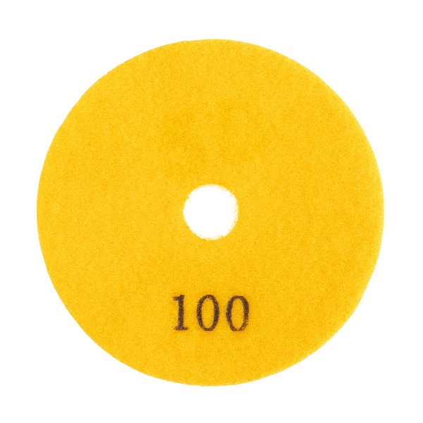 Алмазный гибкий шлифовальный круг (АГШК) DIAMASTER 100*2,2 №100 бетон желтый