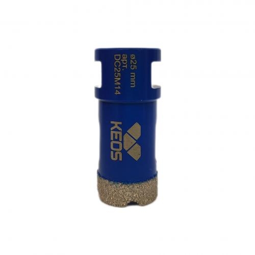 Коронка алмазная по керамограниту KEOS PRO 25мм M14 (DC25M14)