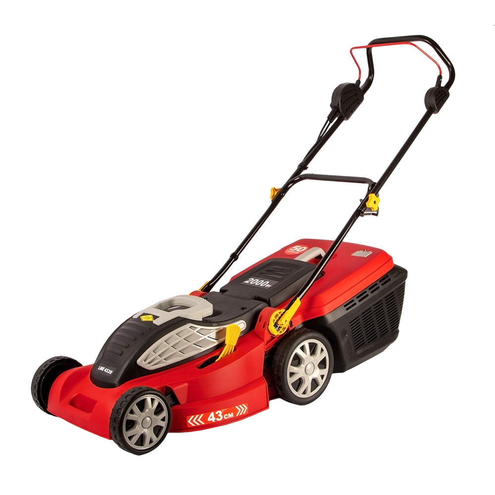 Газонокосилка электрическая DDE LME 4320 (шир 43 см 2,0 кВт выс 25-85 мм сборник)(шир 43 см 2,0 кВт выс 25-85 мм сборник)