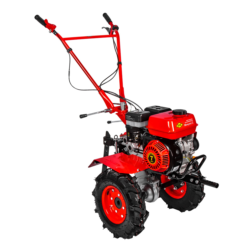 Мотоблок DDE Микула С (7 л.с., КПП 2F/1R, ширина 60-90 см, фрезы 24 ножа, колеса 4"х8", редуктор алюминий)(7 л.с., КПП 2F/1R, ширина 60-90 см, фрезы 24 ножа, колеса 4"х8", редуктор алюминий)