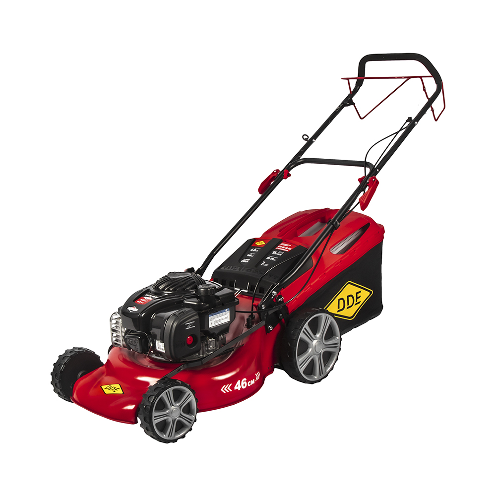 Газонокосилка бензиновая DDE LM 46-60 DB (B&S 4,0 л.с., ширина 46 см, высота 25-75 мм, сбор-к 60 л, самоход)(B&S 4,0 л.с., ширина 46 см, высота 25-75 мм, сбор-к 60 л, самоход)