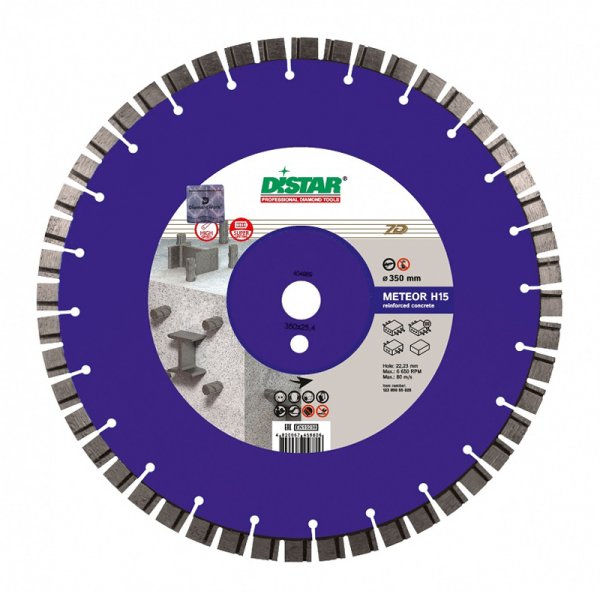 Диск алмазный Distar 1A1RSS/C3-W 450x3,8/2,8x15x25,4-64 F4 Meteor Н15