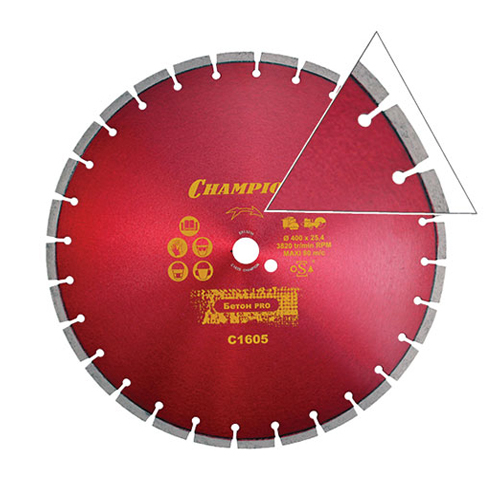 Диск алмазный Champion бетон ST 400/25,4/10 Concremax