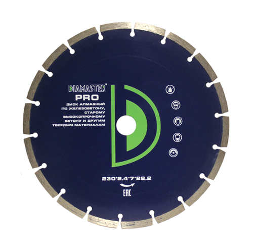 Диск сегментный DIAMASTER PRO 230*22,2*18z универсал