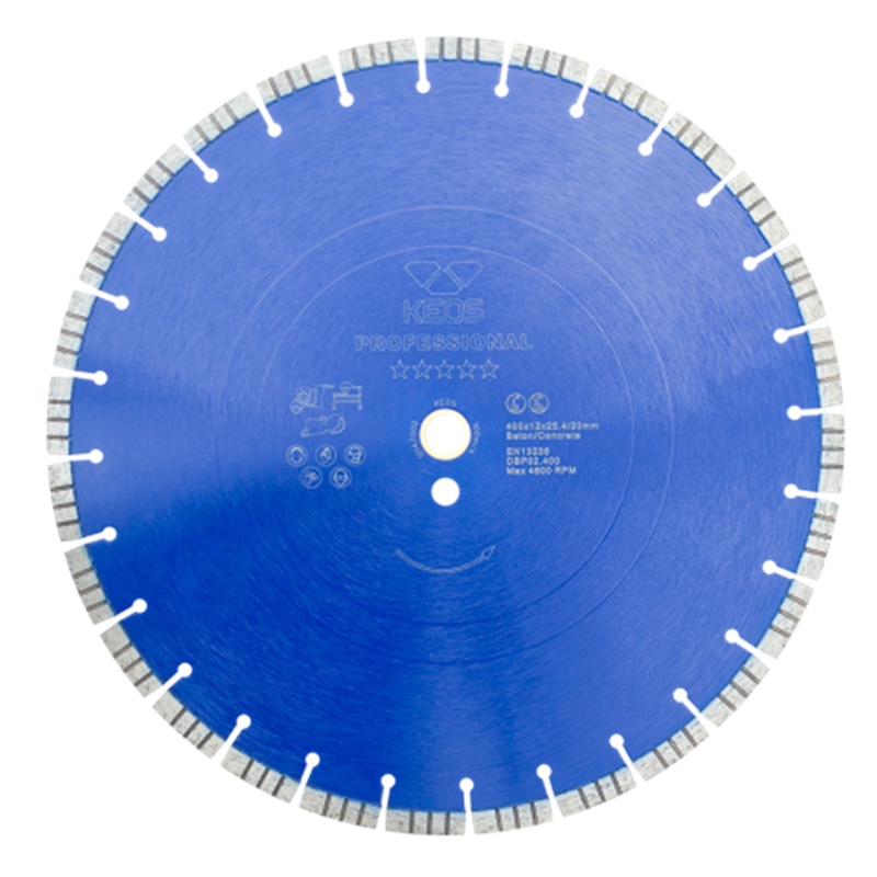 Диск алмазный сегментный (бетон) KEOS Professional 400x25,4x20 мм (лазерная сварка Премиум)