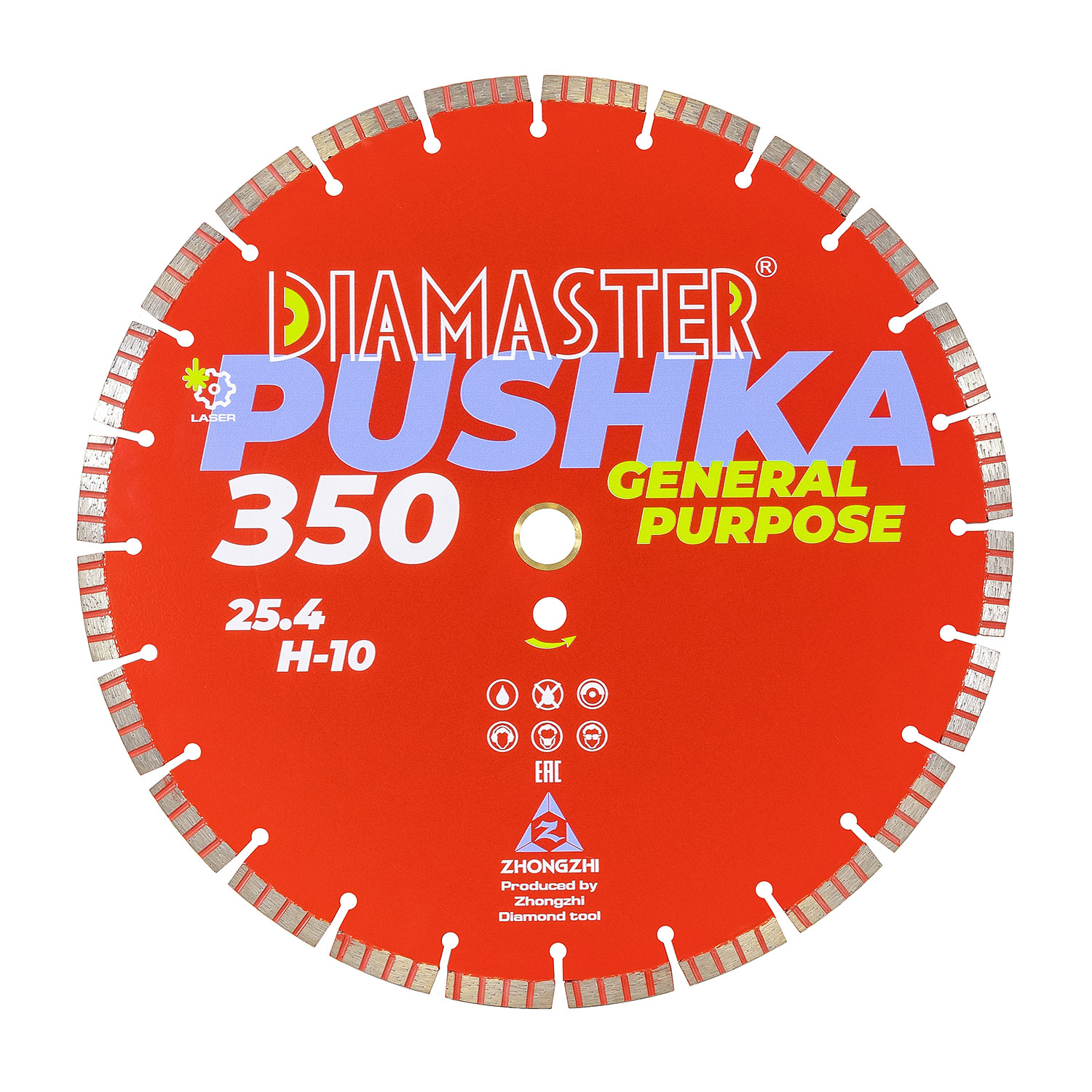 Диск сегментный DIAMASTER PUSHKA TURBO 350*25,4*24z