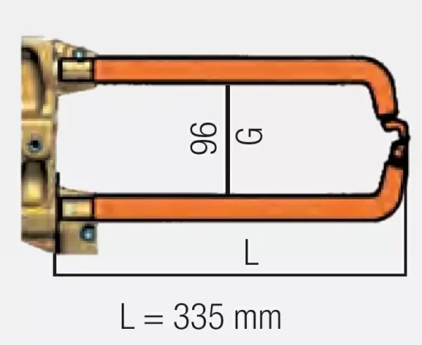Комплект плеч с водяным охл.L=335мм,D=20мм - TECNA 5188