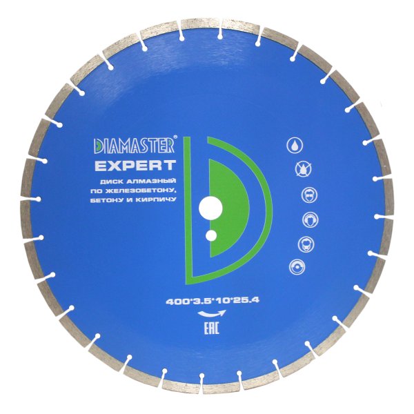 Диск сегментный DIAMASTER Expert 400*25,4*28z железобетон
