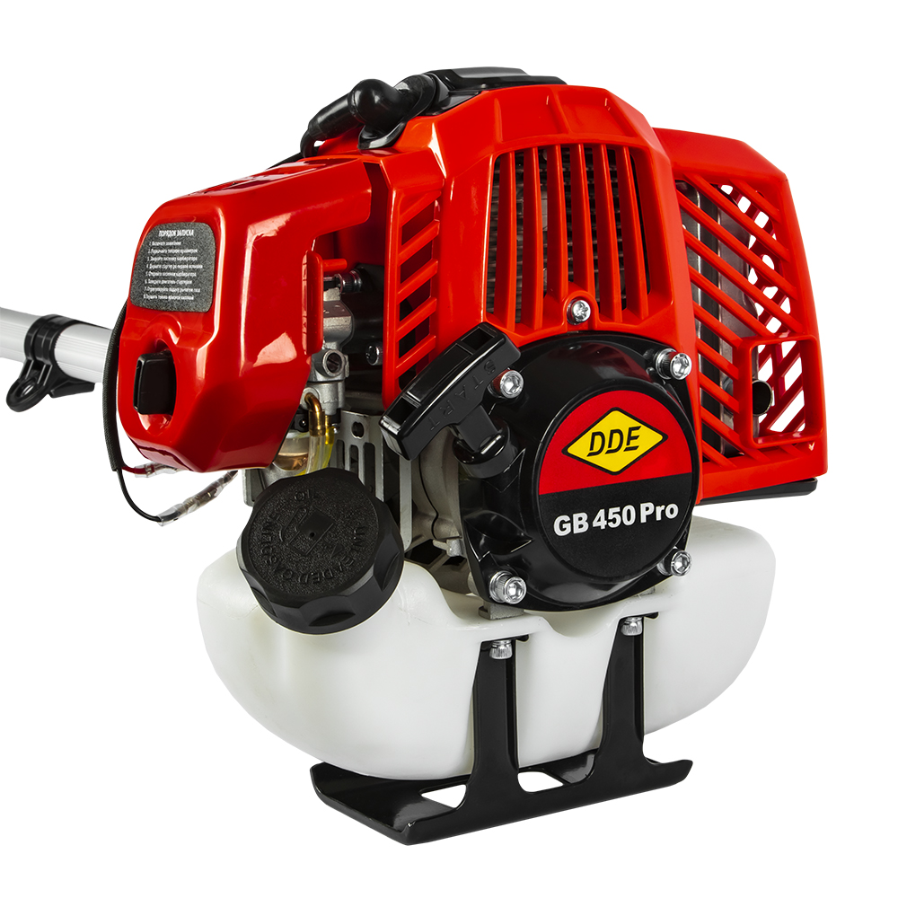Триммер бензиновый DDE GB 450 Pro (2,0 кВт/2,7 л. с., 45 куб. см, неразъем. штанга, 2 КОРОБКИ, 7,2 кг)(2,0 кВт/2,7 л. с., 45 куб. см, неразъем. штанга, 2 КОРОБКИ, 7,2 кг)