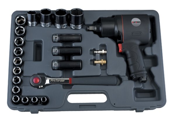 BM-43-4033PK2 Пневматический гайковерт с набором головок 1/2", 1112 Нм