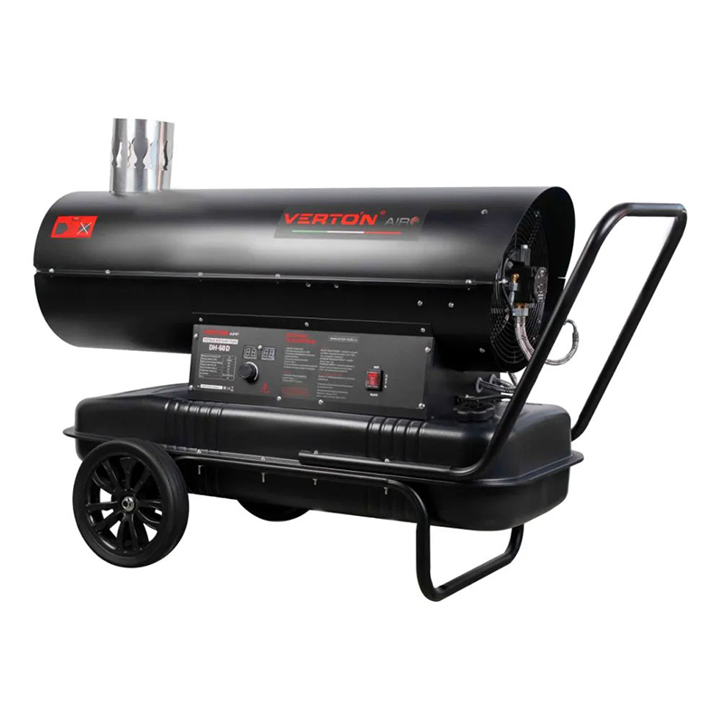Дизельная пушка Verton Air DH-60D(60кВт,950м3/ч3.5л/ч,непрям.нагрев,дисплей,манометр,дизель/керосин)