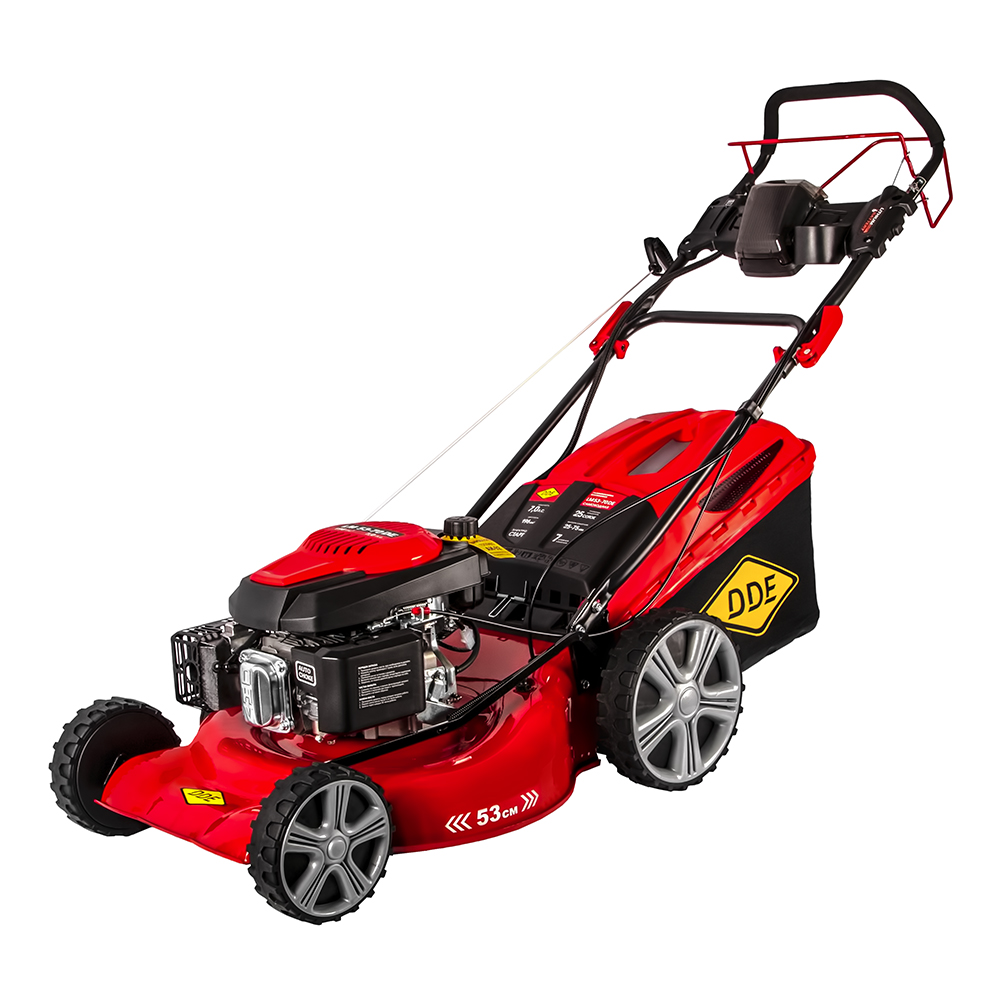 Газонокосилка бензиновая DDE LM 53-70 DE (7,0 л.с., ширина 53 см, высота 25-75 мм, сбор-к 70 л, самоход, элстарт)(7,0 л.с., ширина 53 см, высота 25-75 мм, сбор-к 70 л, самоход, элстарт)