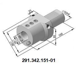 291.342.151-01 Резцедержатель для инструмента с цилиндрическим хвостовиком 25 мм. купить за  в Санкт-Петербурге