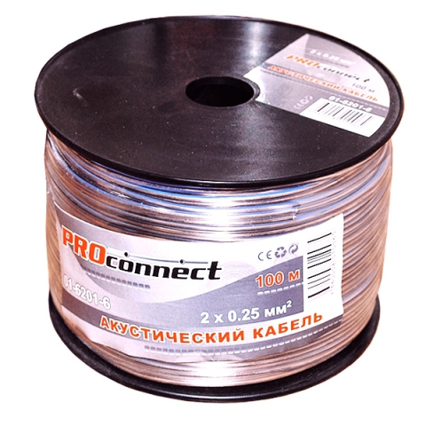 Кабель акустический, 2х0,75 мм, прозрачный, PROCONNECT