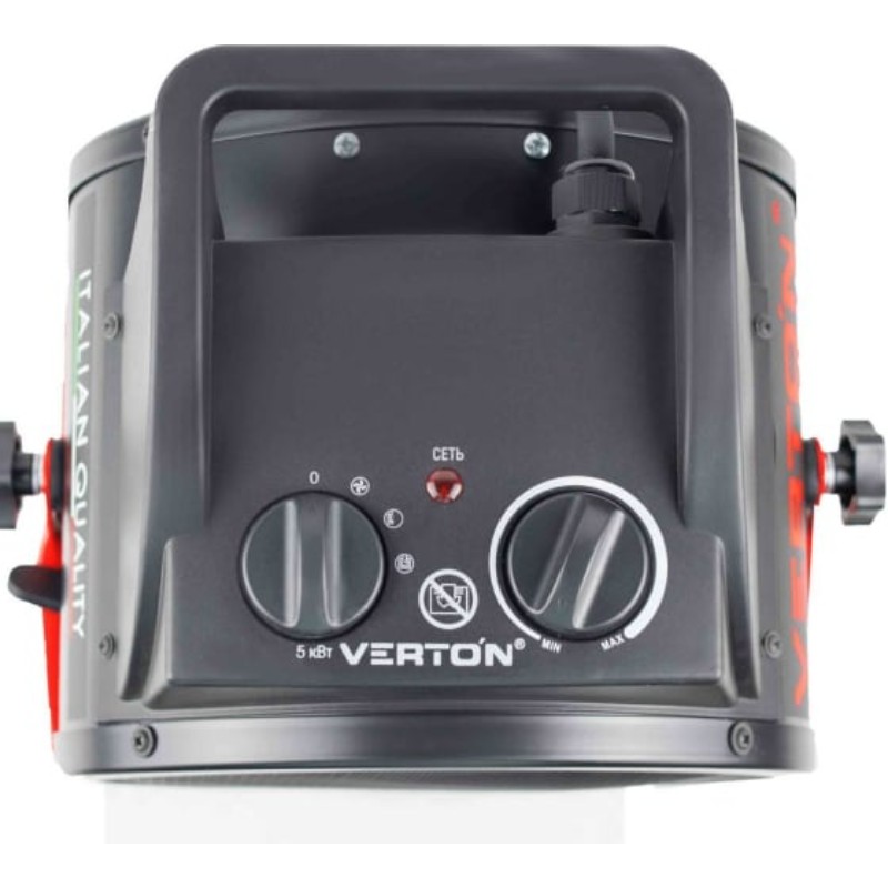Электрический тепловентилятор Verton Air EH-5C ( 220В,40/3000/5000Вт,670куб.м) силовая вилка