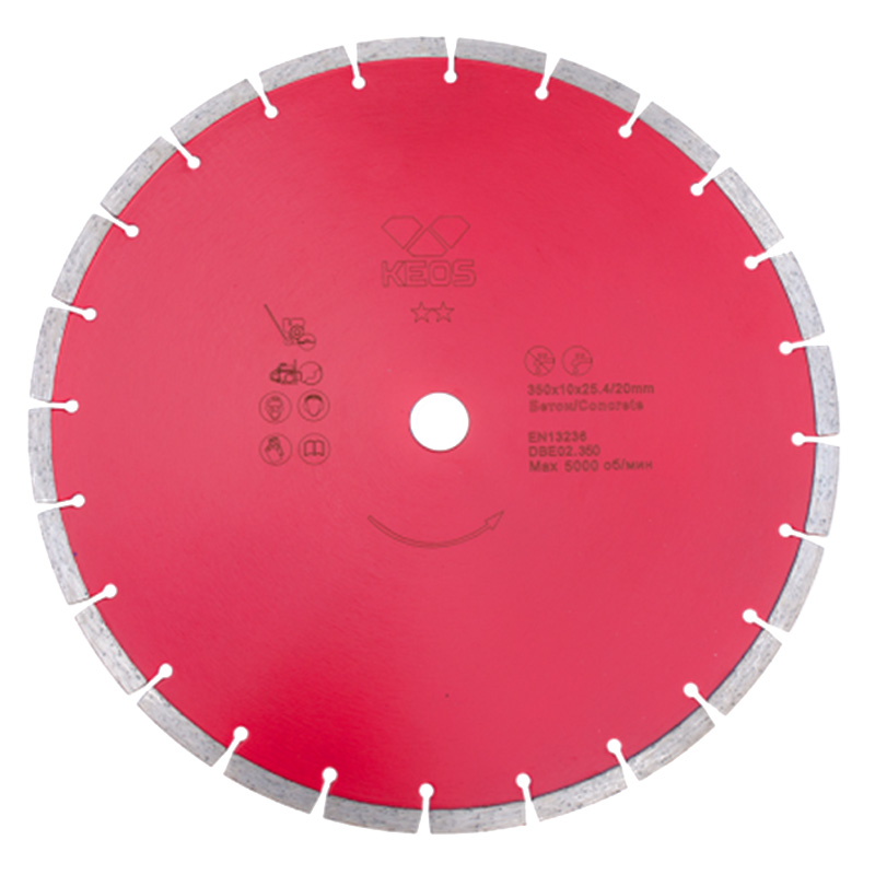 Диск алмазный сегментный (бетон) KEOS ECO 350x25,4x20 мм