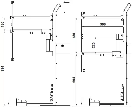 Нижнее плечо TECNA 70364 с регулируемым раствором для машин серии 46ХХ для опции 4618