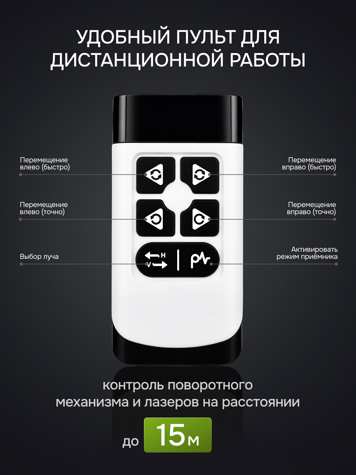 Лазерный уровень RGK PR-3D SPIN с зеленым лучом с опцией поворота вертикального луча