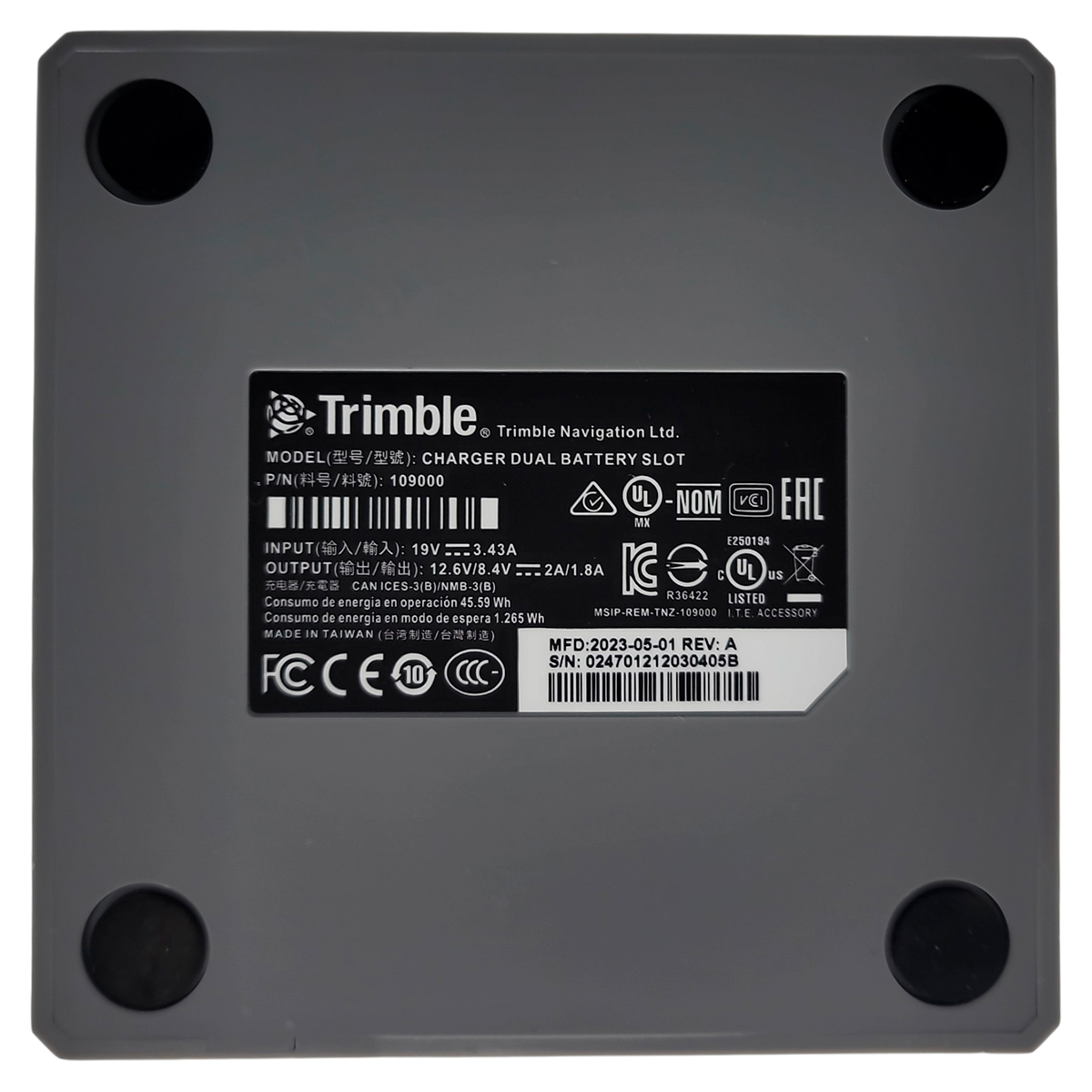 RGK Зарядное устройство типа TRIMBLE 76767 (тип 109000 101071-00-04) аналог