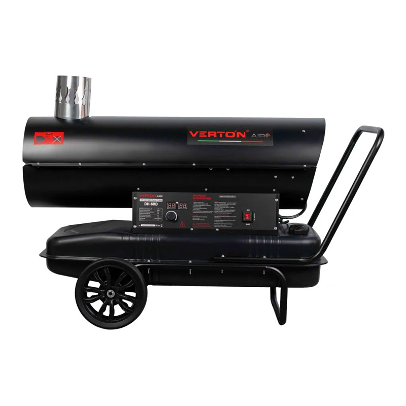Дизельная пушка Verton Air DH-60D(60кВт,950м3/ч3.5л/ч,непрям.нагрев,дисплей,манометр,дизель/керосин)