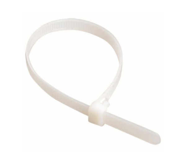 Хомут нейлоновый белый 200 мм (100шт)