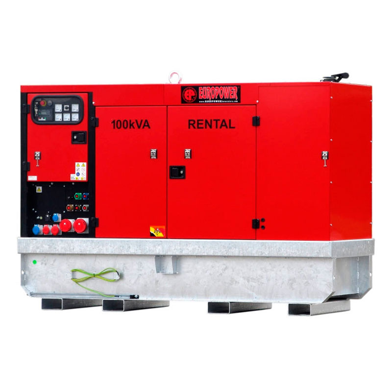 Дизельный генератор EUROPOWER EPSR 100 TDE (1500 об/мин, шумозащит. кожух, арендное исполнение)