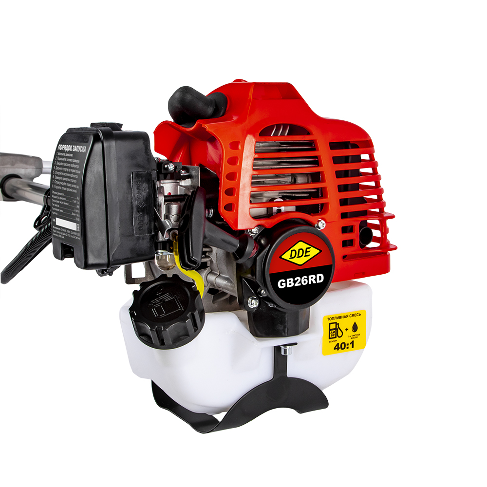 Триммер бензиновый DDE GB 26RD (1,1 кВт/1,5 л. c., 26 куб. см, руль, тр. головка+диск, 6,1 кг)(1,1 кВт/1,5 л. c., 26 куб. см, руль, тр. головка+диск, 6,1 кг)