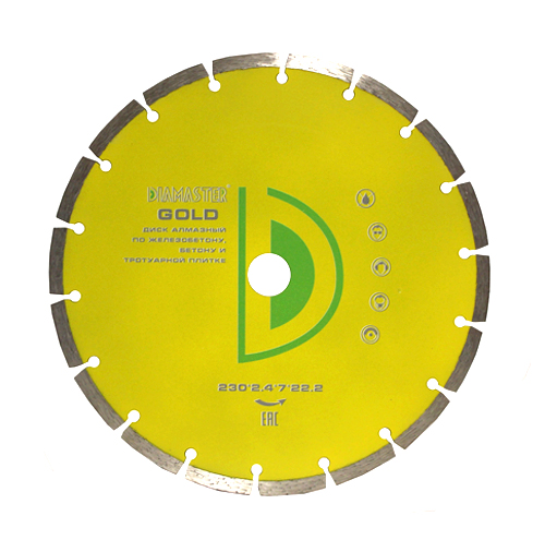 Диск сегментный DIAMASTER GOLD 230*22,2*18z универсал