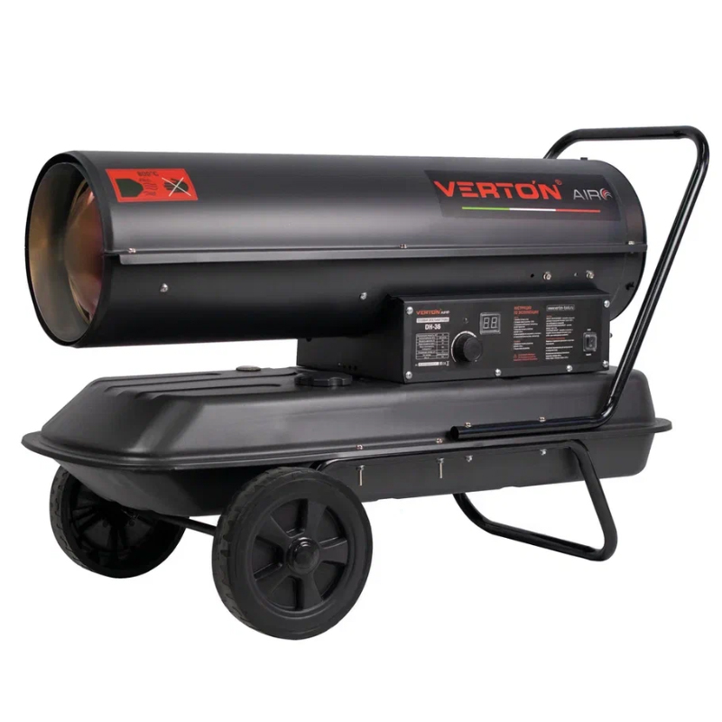 Дизельная пушка Verton Air DH-36(36кВт,750м3/ч.,2,1л/ч,прям. нагрев,дисплей,манометр,дизель/керосин)
