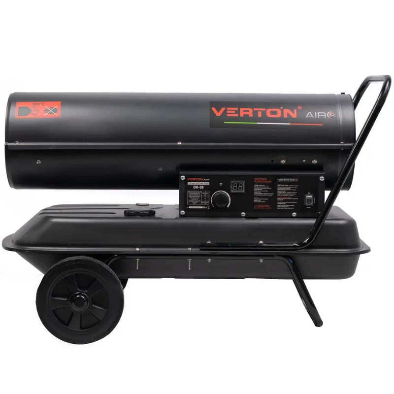 Дизельная пушка Verton Air DH-36(36кВт,750м3/ч.,2,1л/ч,прям. нагрев,дисплей,манометр,дизель/керосин)