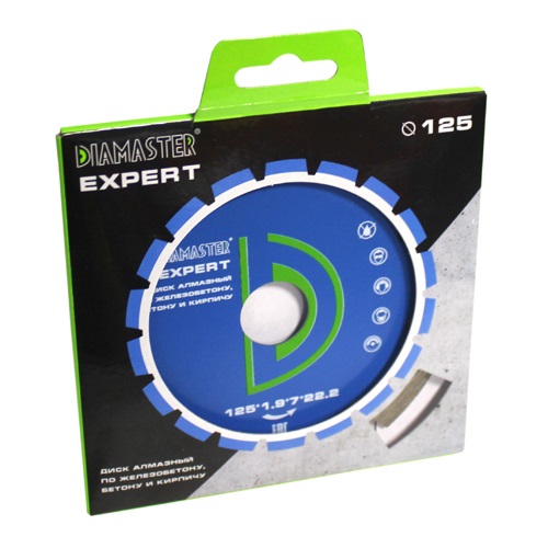 Диск сегментный DIAMASTER Expert 125*22,2*9z железобетон
