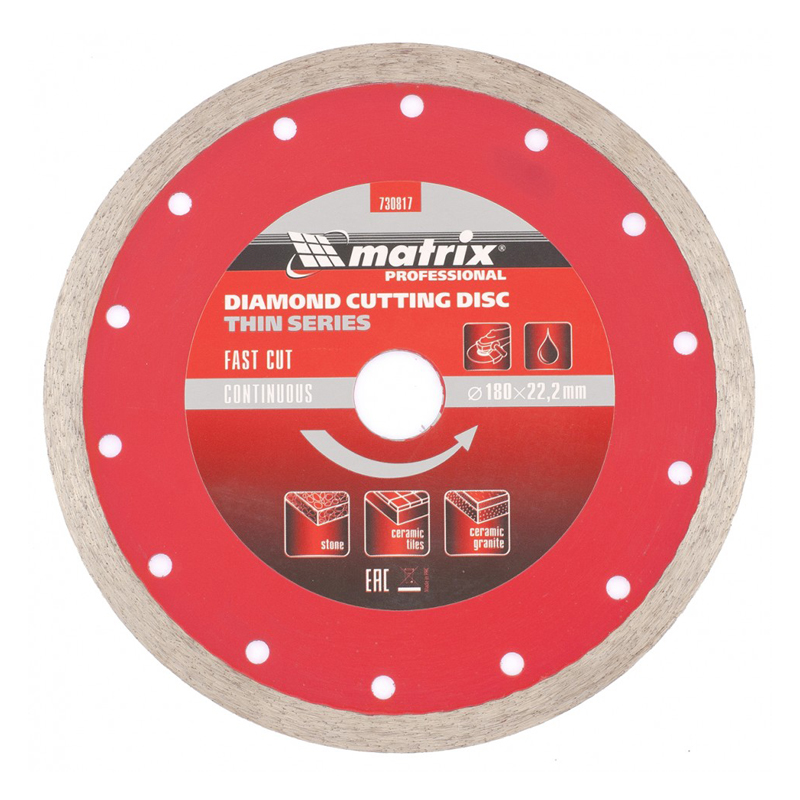 Алмазный диск MATRIX 180х22,2 мм (тонкий мокрая резка)