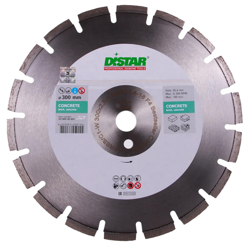 Диск алмазный Distar 1A1RSS/C1-W 300x2,8/1,8x9x25,4-18 F4 Bestseller Concrete