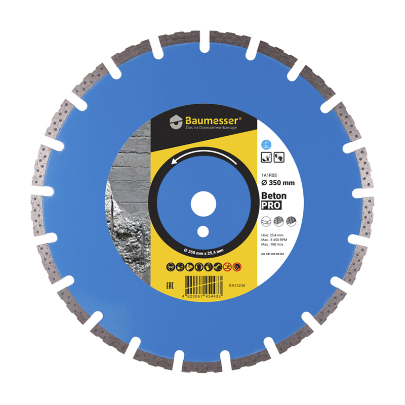 Диск алмазный Baumesser 1A1RSS/C1-H 300*3.0/2.0*10*25.4-18 F4 Beton Pro