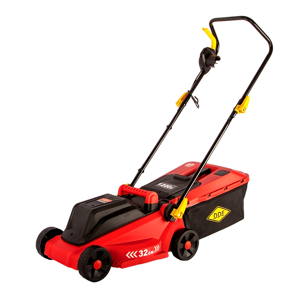 Газонокосилка электрическая DDE LME 3212 (шир 32 см 1,2 кВт выс 25-60 мм сборник)(шир 32 см 1,2 кВт выс 25-60 мм сборник)