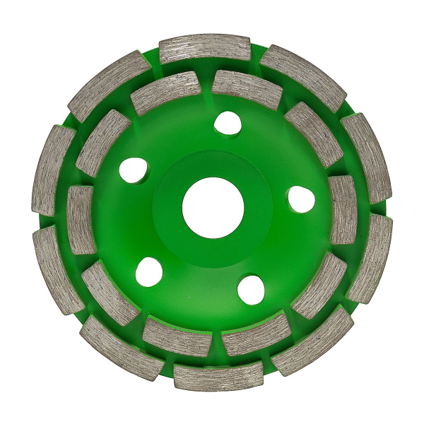 Алмазная шлифовальная чашка по бетону Diamaster GreenLux 125мм (22,2) 2-рядный/спекание