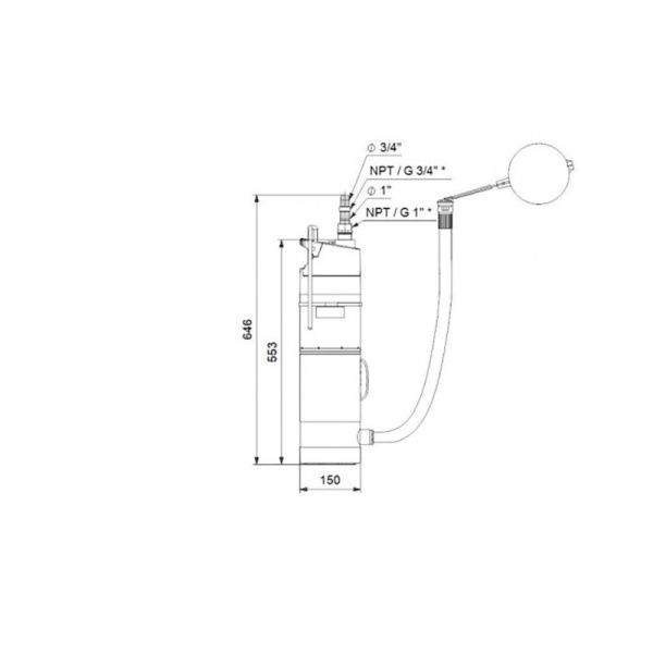 Насос колодезный Grundfos SBA 3-45 AW