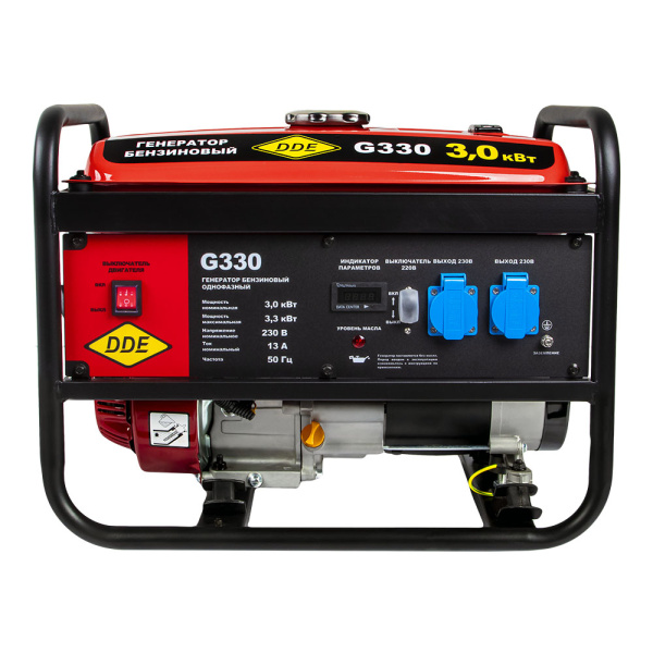 Генератор бензиновый DDE G330 (1ф 3,0/3,3 кВт бак 15 л дв-ль 7 л.с.)(1ф 3,0/3,3 кВт бак 15 л дв-ль 7 л.с.)