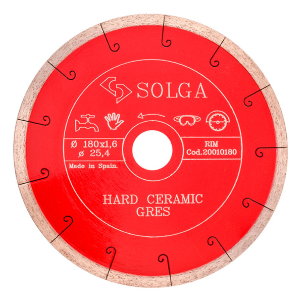 Диск алмазный Solga Diamant HARD CERAMICS сплошной (керамогранит) 180x25,4 мм