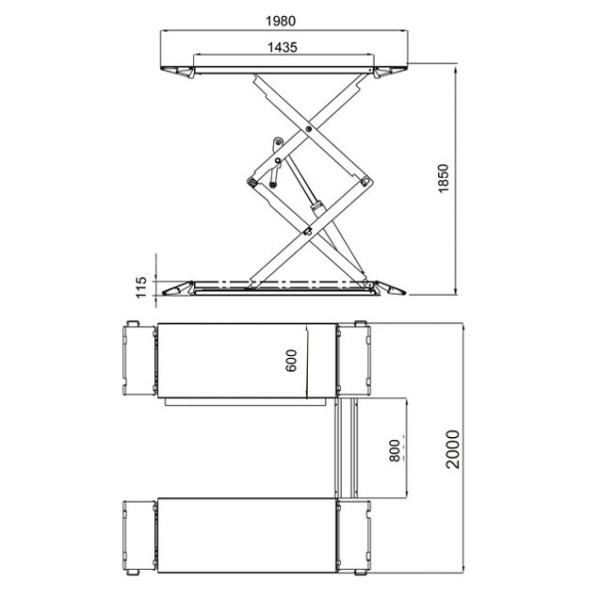 Подъемник ножничный F6106 AE&T (220/380В) для слесарных работ
