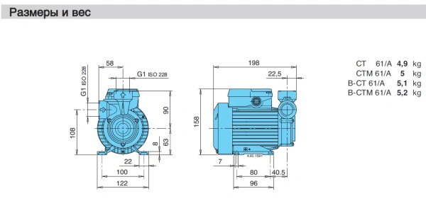 Насос вихревой Calpeda CTM 61 230/50 Hz